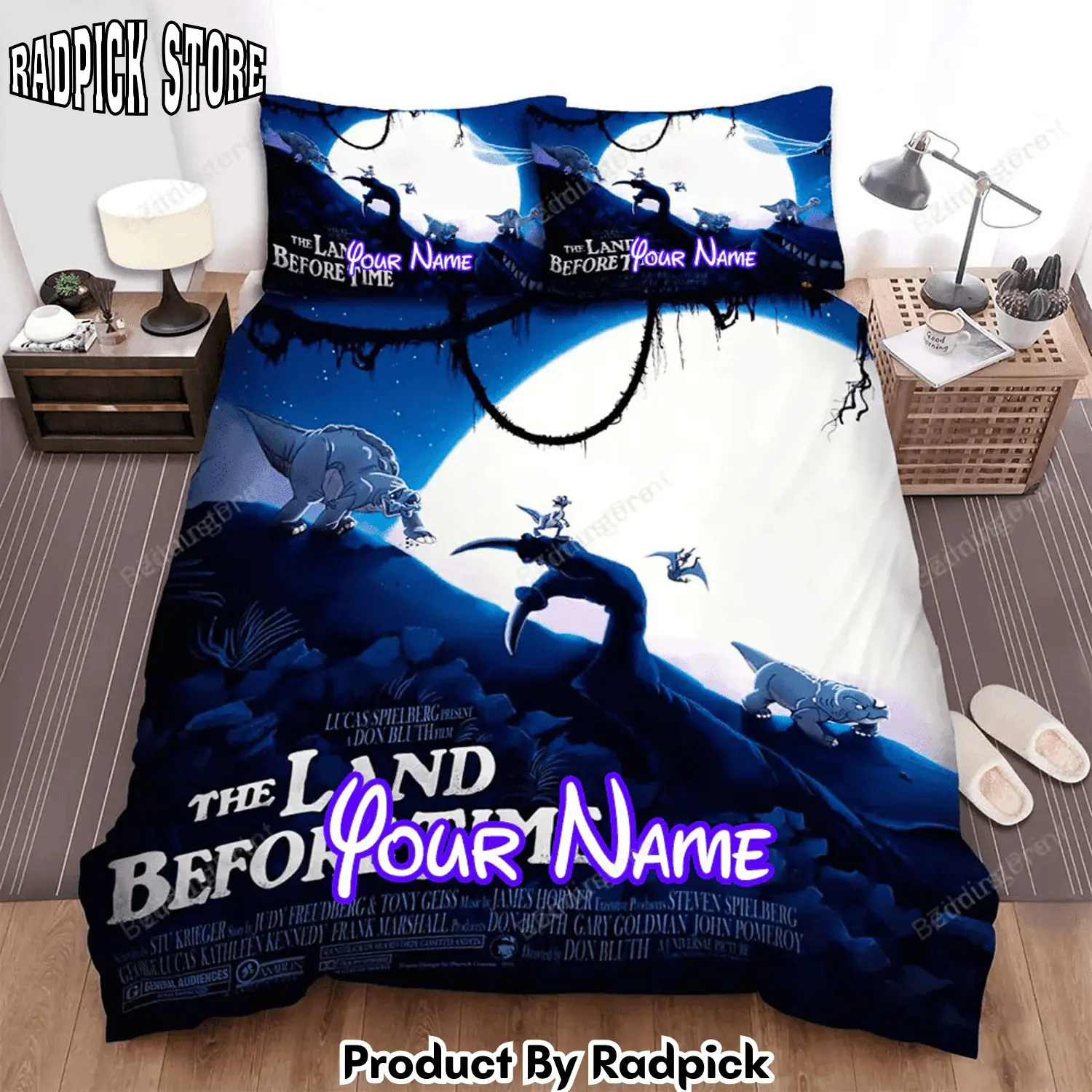 Radpick the land before time movie moon bed sheets duvet cover personalized name bedding sets rp3271156